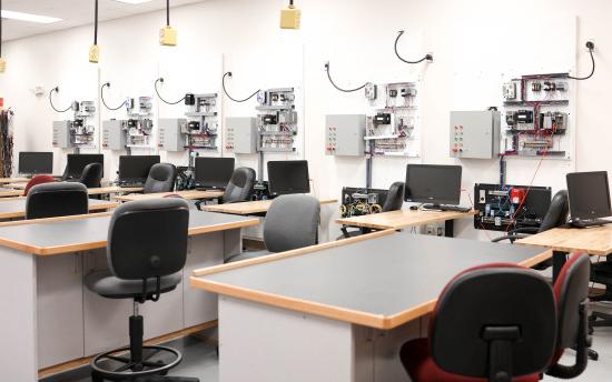 A lab style classroom